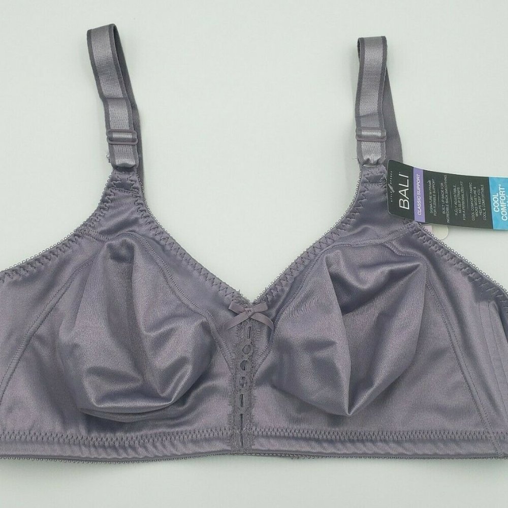 Bali Women's Classic Support Wire Free 40D Full Figure Bra Purple DF3820 New